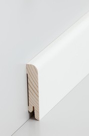 Holz Sockelleiste Furnier Dekor Weiß 15x70mm