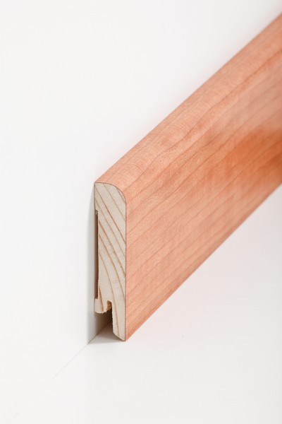 Holz Sockelleiste Kirsche lackiert Furniert 15x70mm