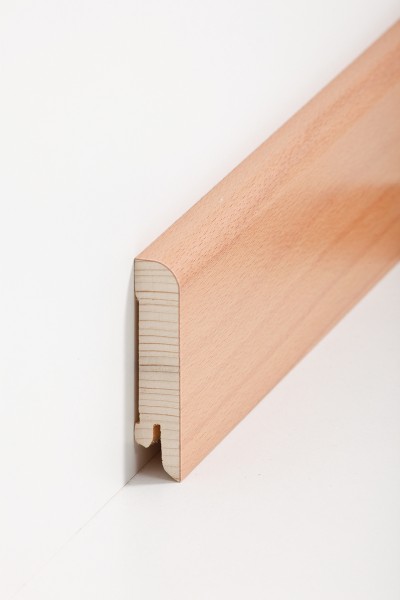 Holz Sockelleiste Buche gedämpft Furniert 15 x 70mm