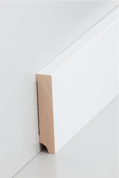 Holz Sockelleiste Kiefer roh Oberkante rechteckig 16x80mm